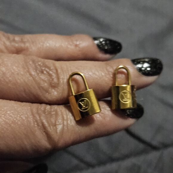 Source Unknown Jewelry - Louis Vuitton Lock earrings Authentic .925 gold plated